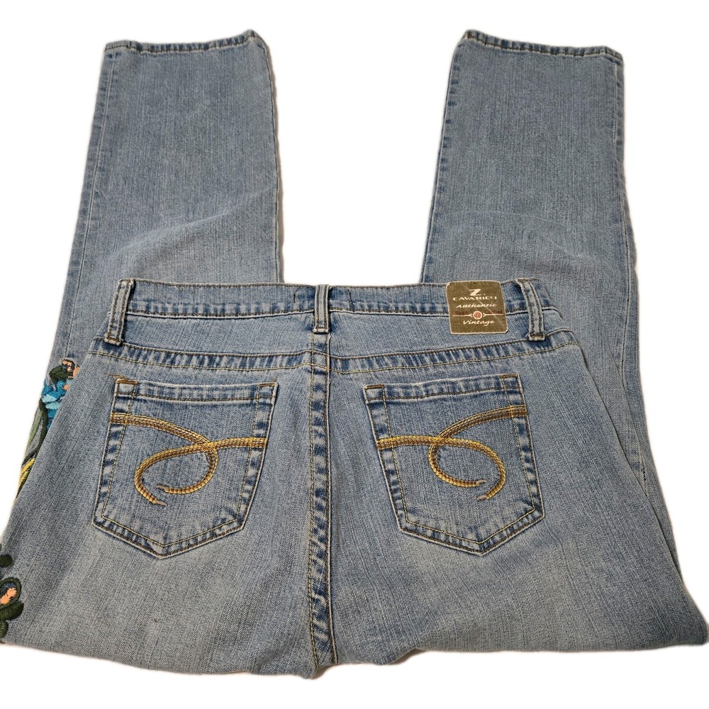 VTG Y2K Z Cavaricci Woman's Sz 8 Light Wash Elaborate Embroidered Jeans - Picture 9 of 11
